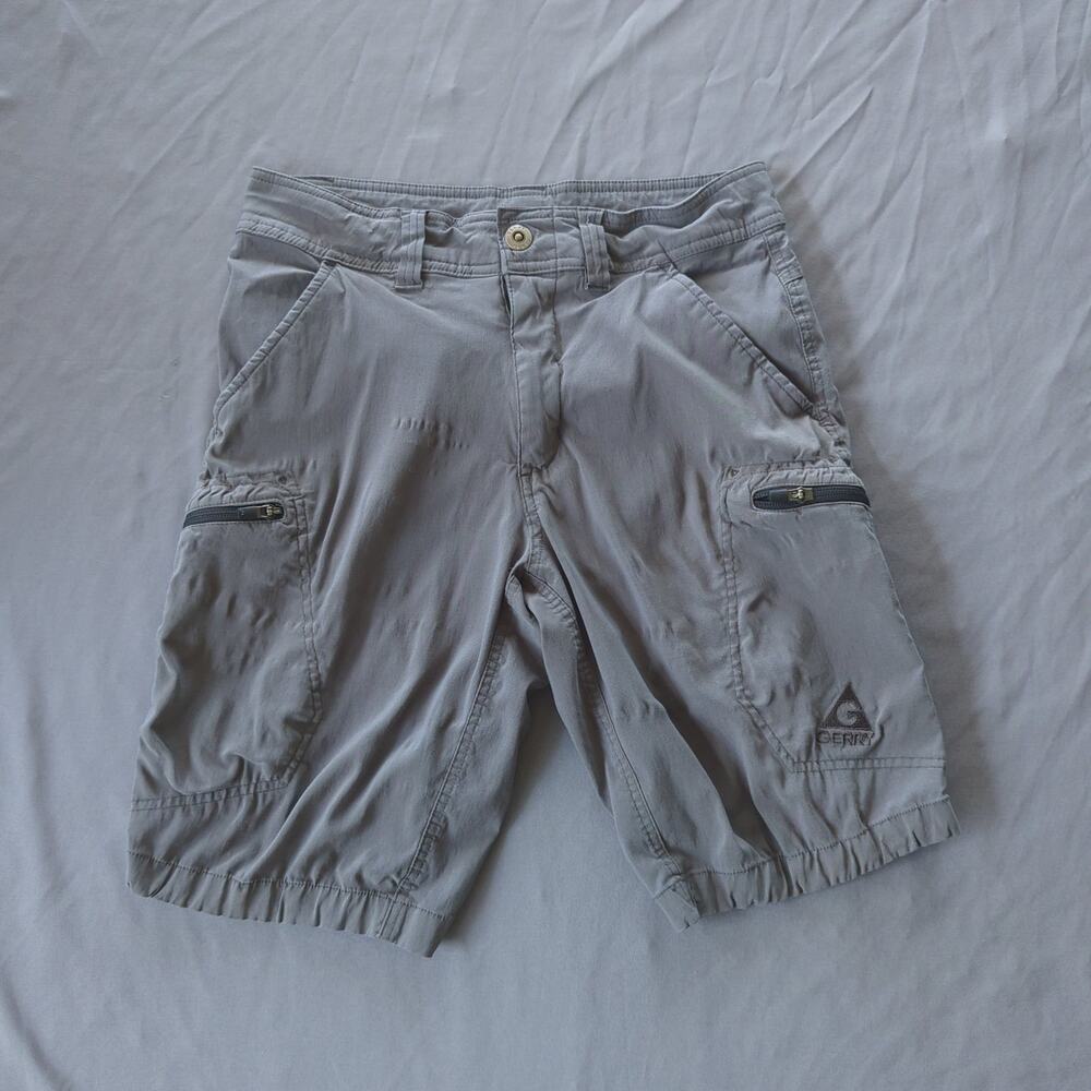 Gerry Gray Lightweight Utility Cargo Shorts Men's 30 Zip Pockets